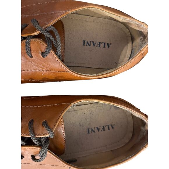 Alfani Brown Leather Randolph Lace-Up Oxford Dress Shoes Men\'s Size 9.5 main image 7
